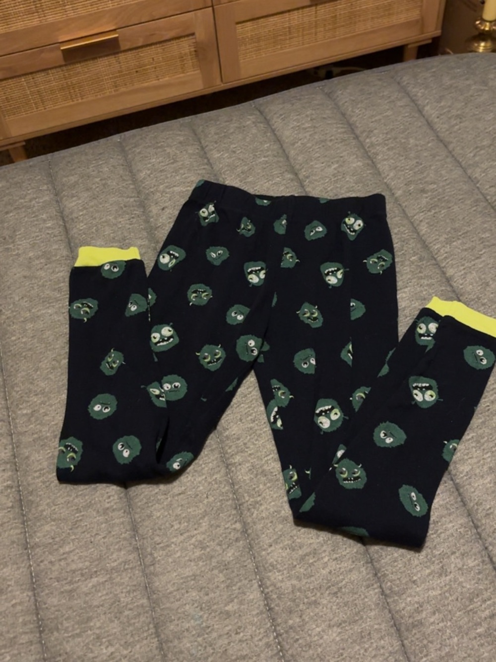 black and green monster pajama pants